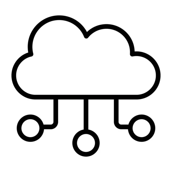 Editable Flat Vector Design Cloud Computing Icon — 스톡 벡터