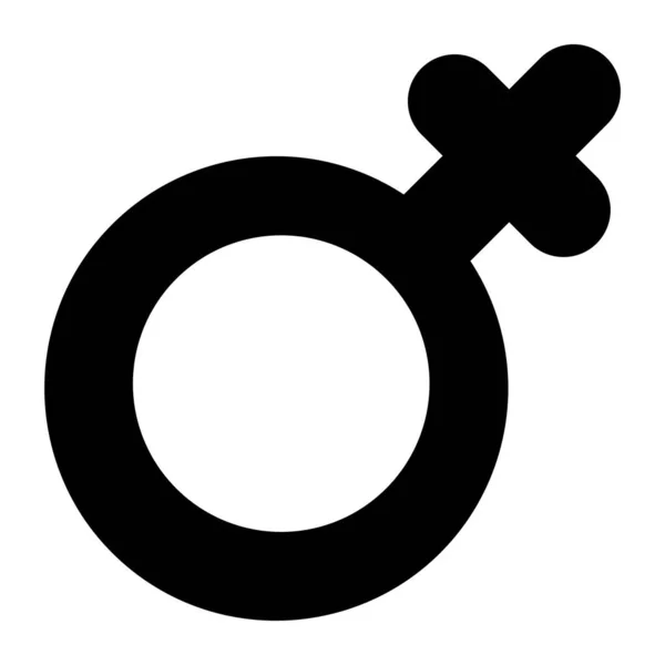 Genre Icône Symbole Féminin Dans Design Plat — Image vectorielle