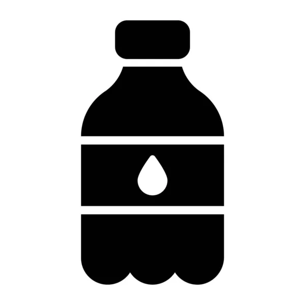 Waterfles Pictogram Ontwerp Platte Sport Fles Concept — Stockvector