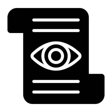 Göz raporlama simgesi konseptini gösteren katlanmış gözde