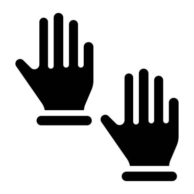 Açık ellerin, düzenlenebilir vektörlerin simge tasarımı 