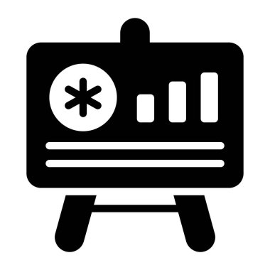 Grafiksel grafikli tıbbi işaret, tıbbi sunum simgesi