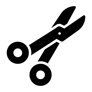 Düz vektör içinde tıbbi makas simgesi, düzenlenebilir tasarım