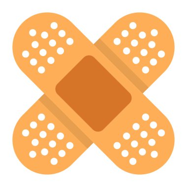 Düz dizaynlı ilk yardım bandajı simgesi   