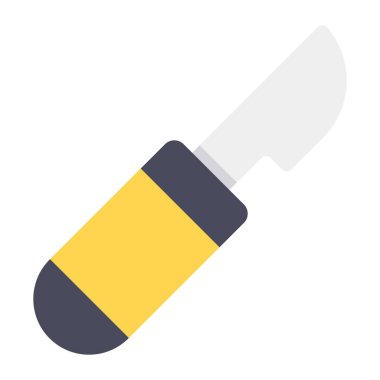 Bir cerrahi bıçak, düz vektör dizaynında kesme simgesi