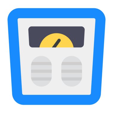 Ağırlık makinesi simgesi tasarımı, düz bir makinede ayak izi 