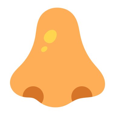 Düz stil insan burnu simgesi 