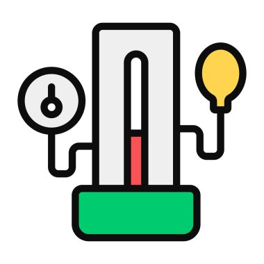 Modern düz biçimli bp makinesinin bir simge tasarımı 