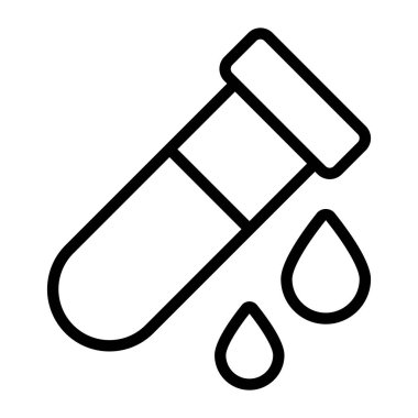 Kan testi simgesinin düz stil vektörü