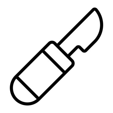 Bir cerrahi bıçak, düz vektör dizaynında kesme simgesi