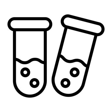 Test tüpleri simgesinin düz stil vektörü