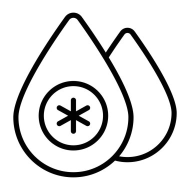 Kan damlalarının düz simge tasarımı