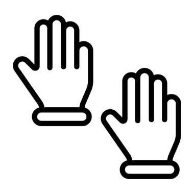 Açık ellerin, düzenlenebilir vektörlerin simge tasarımı 