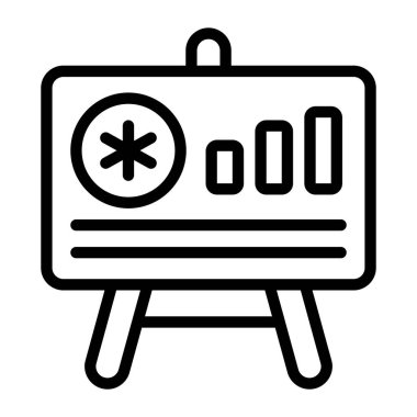 Grafiksel grafikli tıbbi işaret, tıbbi sunum simgesi