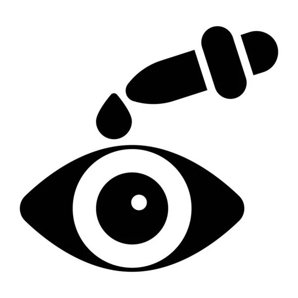 Eye Drop Icoon Vlakke Vector Stijl — Stockvector