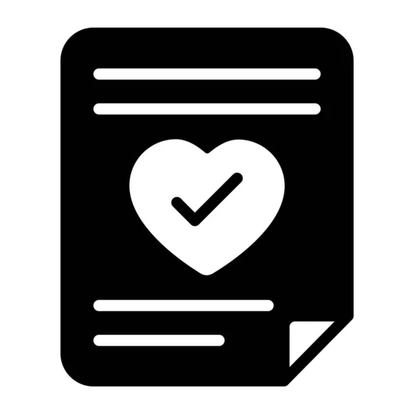 Srdce Papíře Ikonou Zprávy Kardiologii — Stockový vektor