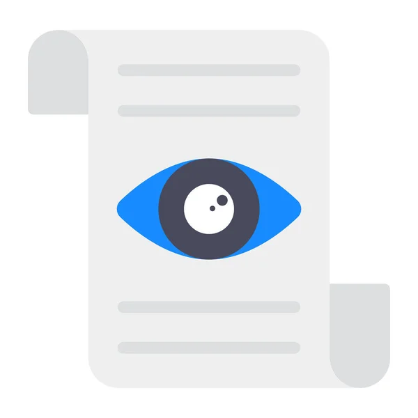 Eye Folded Showing Concept Eye Report Icon — Stock Vector