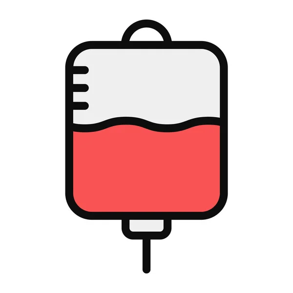 Dip Icon Una Infusión Para Transferencia Sangre — Vector de stock