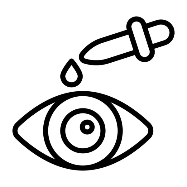 Eye Drop Icon Flat Vector Style — Stock Vector