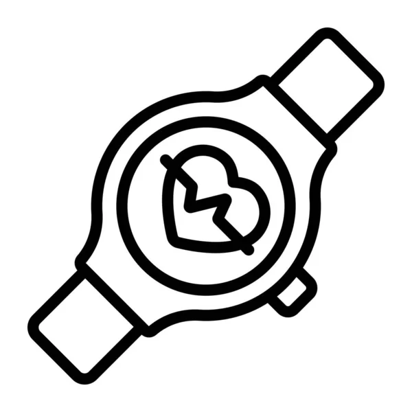 Иконка Дизайн Умных Часов Редактируемой Плоский Стиль Медицинские Часы — стоковый вектор