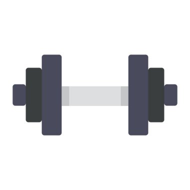 Spor salonunun düz bir simgesi, düzenlenebilir fitness aksesuar vektörü 