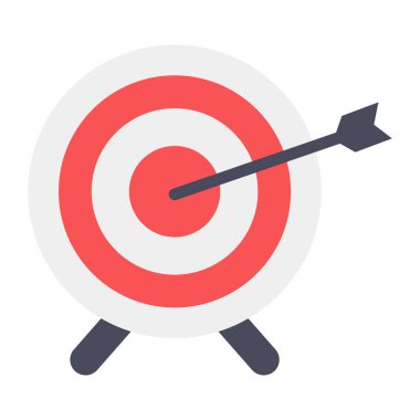 Ok atışıyla, okçuluk oyunu modern düz stilde 