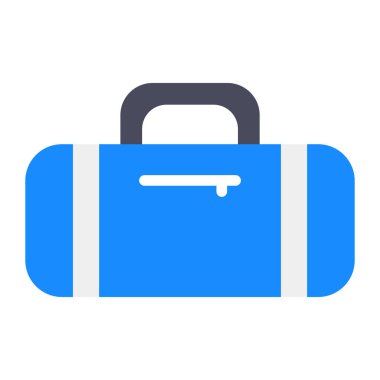 Spor çantası tasvir eden oyuncular için ekipman ve aksesuarlar taşıyan bir çanta