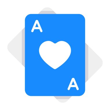 Poker simgesi, kart oyunu vektör tasarımı 