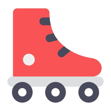 Paten ayakkabı vektörü, düz tasarım simgesi 