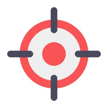 Hedef simgesi, düz biçime odaklan 