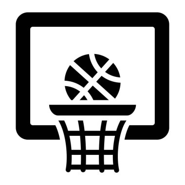 Basketbol potası düz dizayn, basketbol jantları vektörü 