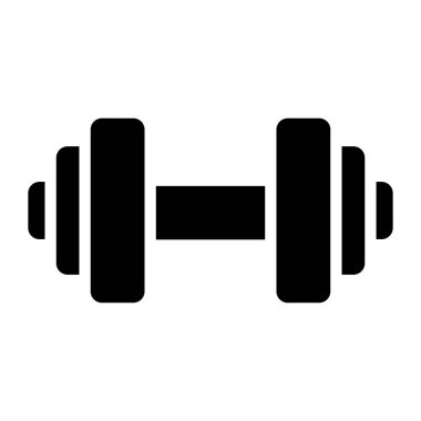 Spor salonunun düz bir simgesi, düzenlenebilir fitness aksesuar vektörü 