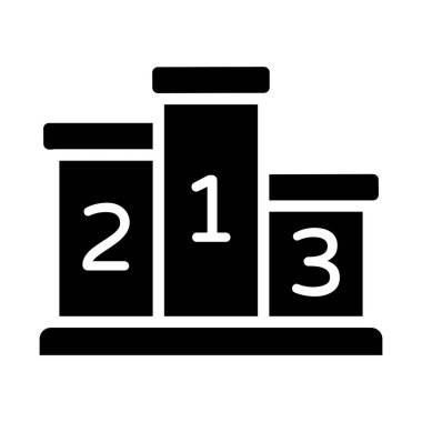 Lider pano vektör biçimi, kazanan podyum simgesi tasarımı 