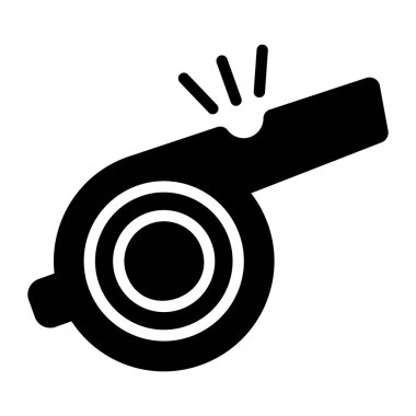 Moda düz biçimli bir hakem düdük vektörü 