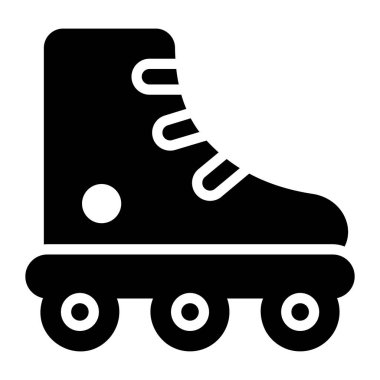 Paten ayakkabı vektörü, düz tasarım simgesi 