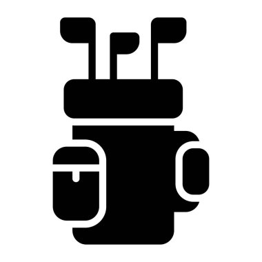 Düz düzenlenebilir golf takımının simge tasarımı 