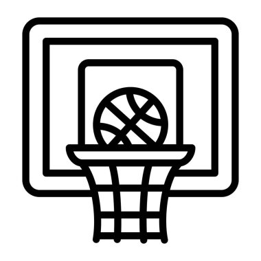 Basketbol potası düz dizayn, basketbol jantları vektörü 