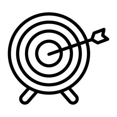 Ok atışıyla, okçuluk oyunu modern düz stilde 