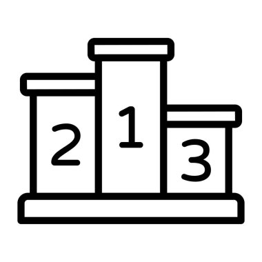 Lider pano vektör biçimi, kazanan podyum simgesi tasarımı 