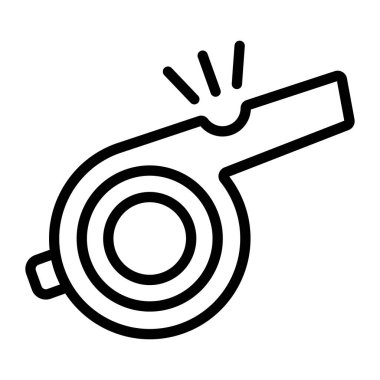 Moda düz biçimli bir hakem düdük vektörü 