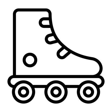 Paten ayakkabı vektörü, düz tasarım simgesi 