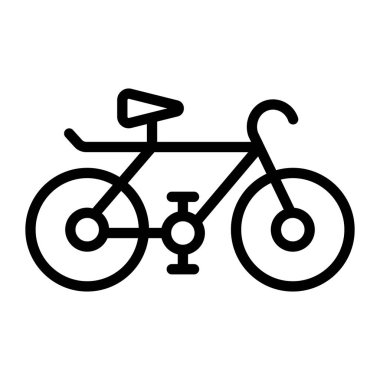 Düz bisiklet simgesi, pedal bisiklet vektör tasarımı 