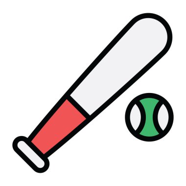 Beyzbol simgesi, düzenlenebilir vektör biçimi 