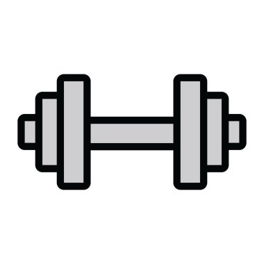 Spor salonunun düz bir simgesi, düzenlenebilir fitness aksesuar vektörü 