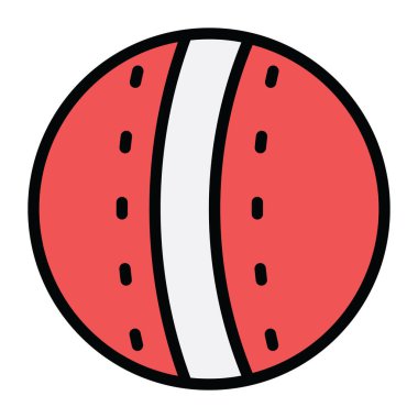 Krikette kullanılan sert topu temsil eden bir spor ekipmanı.  