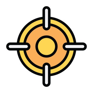 Hedef simgesi, düz biçime odaklan 