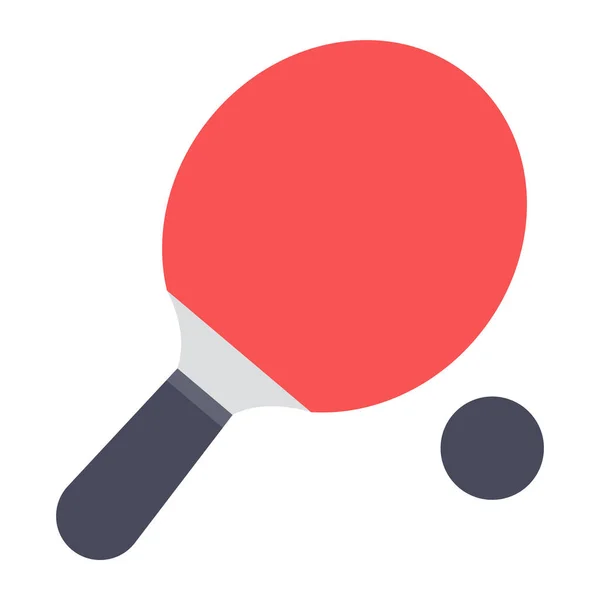 Table Tennis Icon Flat Design — Stock Vector