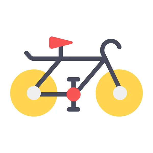 Значок Плоского Велосипеда Дизайн Педали Велосипеда — стоковый вектор