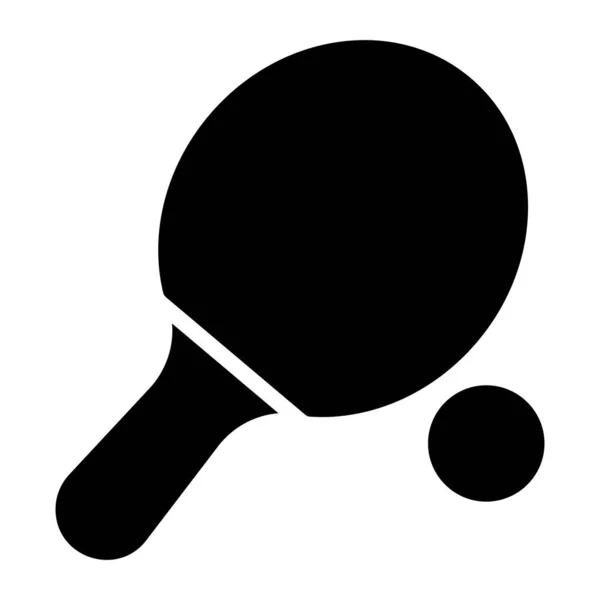 Table Tennis Icon Flat Design — Stock Vector