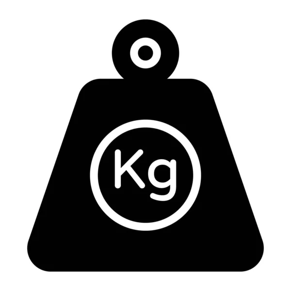 Flaches Vektordesign Des Kettlebell Symbols — Stockvektor